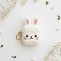 Crochet Bunny AirPods Case - White