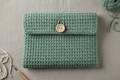 Crochet Minimal Laptop Cover - Sage Green