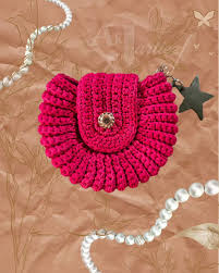 Knots by Faisal — Crochet Ruffle Coin Purse with Star Charm