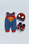 Superman Crochet Baby Romper Set